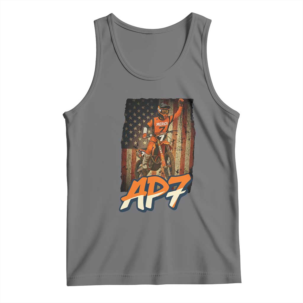 Dirt Bike American Flag Tank Top - Wonder Print Shop