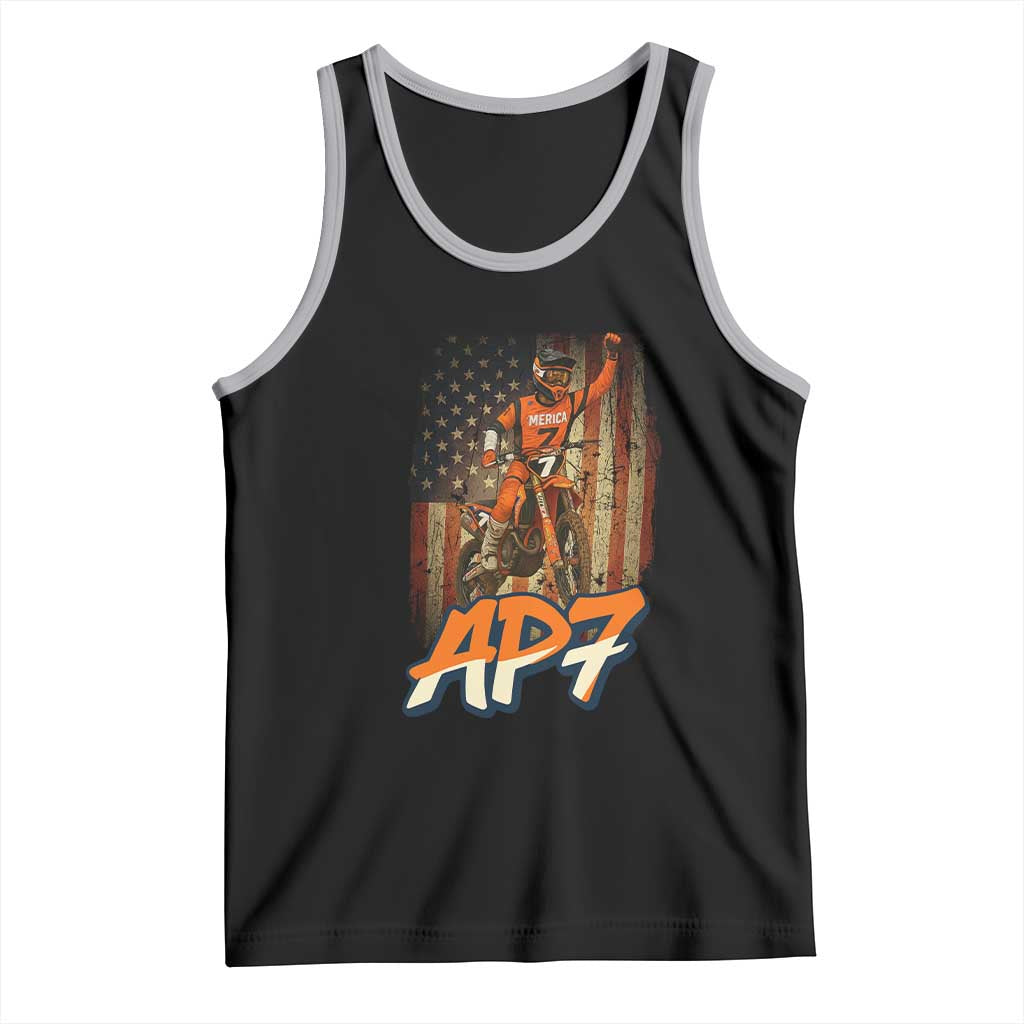 Dirt Bike American Flag Tank Top - Wonder Print Shop