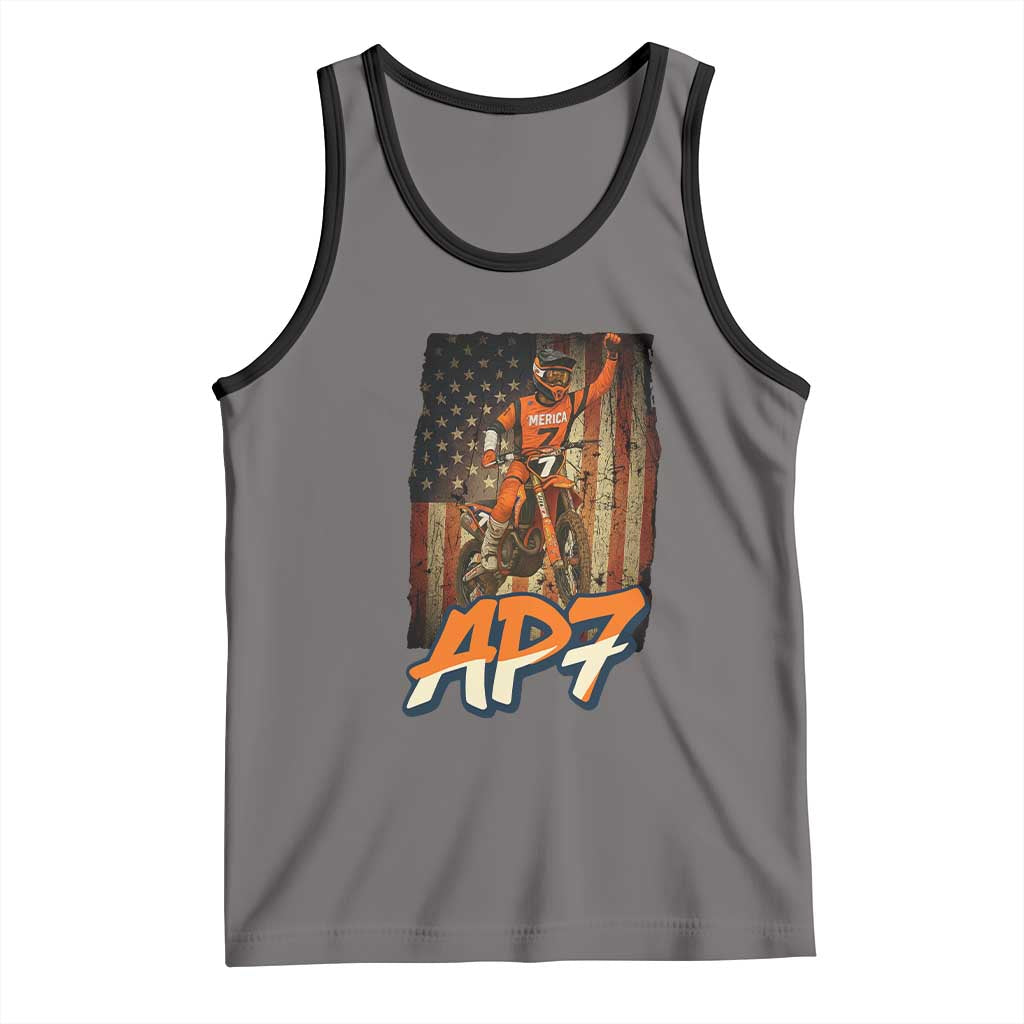Dirt Bike American Flag Tank Top - Wonder Print Shop