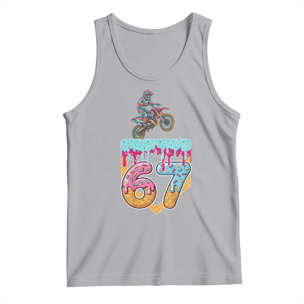 67 Six Seven Meme Tank Top Funny Dirt Bike Motocross Ice Cream Drip - Wonder Print Shop