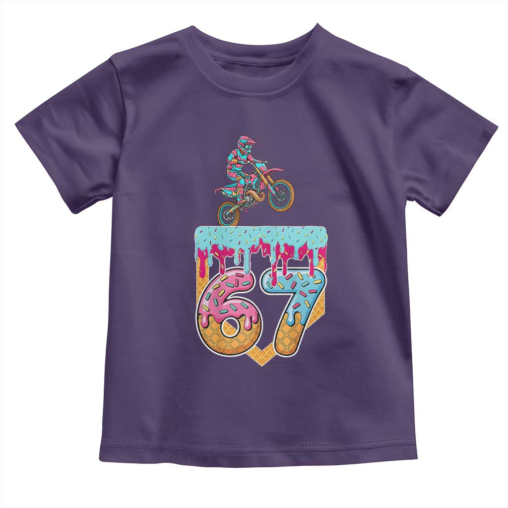 67 Six Seven Meme Toddler T Shirt Funny Dirt Bike Motocross Ice Cream Drip - Wonder Print Shop
