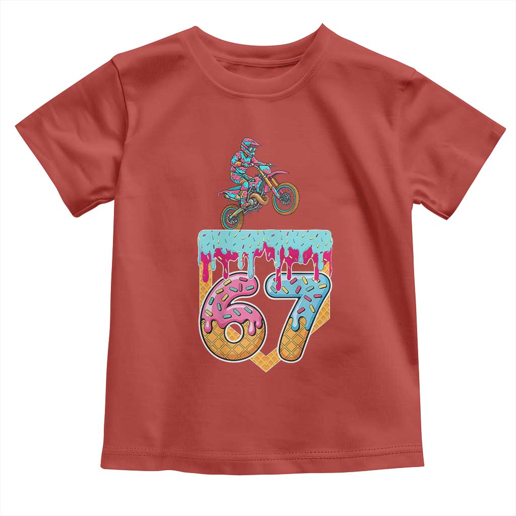 67 Six Seven Meme Toddler T Shirt Funny Dirt Bike Motocross Ice Cream Drip - Wonder Print Shop