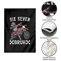 67 Bruh Meme Garden Flag Funny Six Seven Dirt Bike Patriotic American Flag - Wonder Print Shop