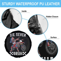 67 Bruh Meme Spare Tire Cover Funny Six Seven Dirt Bike Patriotic American Flag - Wonder Print Shop