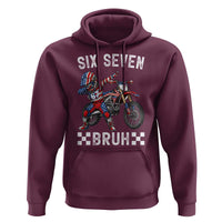 67 Bruh Meme Hoodie Funny Six Seven Dirt Bike Patriotic American Flag - Wonder Print Shop