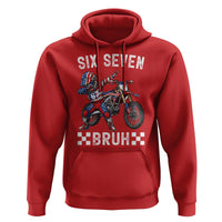 67 Bruh Meme Hoodie Funny Six Seven Dirt Bike Patriotic American Flag - Wonder Print Shop