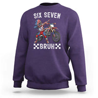 67 Bruh Meme Sweatshirt Funny Six Seven Dirt Bike Patriotic American Flag - Wonder Print Shop