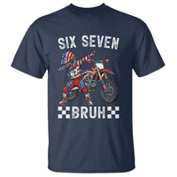 67 Bruh Meme T Shirt Funny Six Seven Dirt Bike Patriotic American Flag - Wonder Print Shop