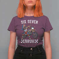 67 Bruh Meme T Shirt For Women Funny Six Seven Dirt Bike Patriotic American Flag - Wonder Print Shop