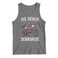 67 Bruh Meme Tank Top Funny Six Seven Dirt Bike Patriotic American Flag - Wonder Print Shop