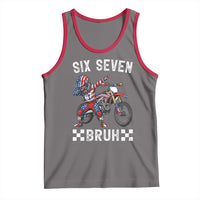 67 Bruh Meme Tank Top Funny Six Seven Dirt Bike Patriotic American Flag - Wonder Print Shop