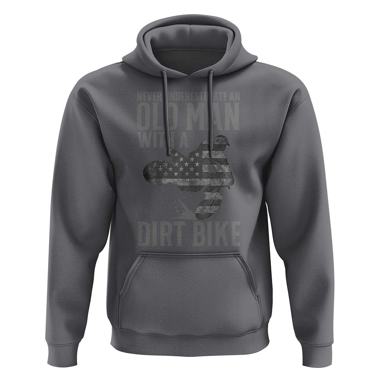 Funny Dirt Bike Motocross Hoodie Never Underestimate An Old Man With A Dirt Bike Motocross - Wonder Print Shop
