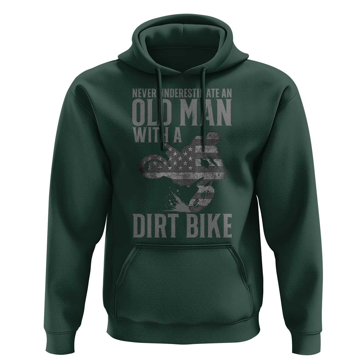 Funny Dirt Bike Motocross Hoodie Never Underestimate An Old Man With A Dirt Bike Motocross - Wonder Print Shop