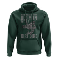 Funny Dirt Bike Motocross Hoodie Never Underestimate An Old Man With A Dirt Bike Motocross - Wonder Print Shop