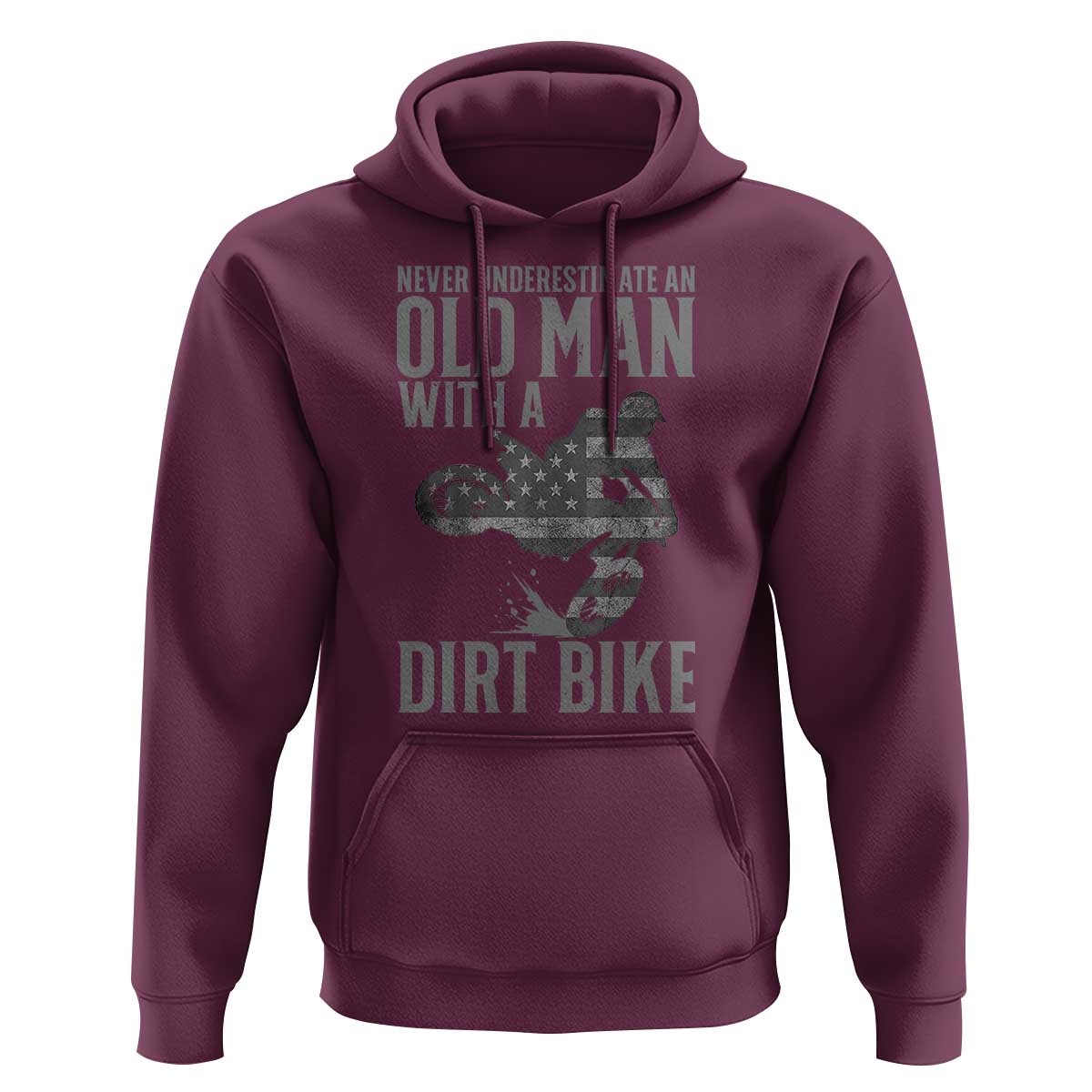 Funny Dirt Bike Motocross Hoodie Never Underestimate An Old Man With A Dirt Bike Motocross - Wonder Print Shop