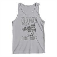 Funny Dirt Bike Motocross Tank Top Never Underestimate An Old Man With A Dirt Bike Motocross - Wonder Print Shop