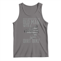 Funny Dirt Bike Motocross Tank Top Never Underestimate An Old Man With A Dirt Bike Motocross - Wonder Print Shop
