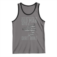 Funny Dirt Bike Motocross Tank Top Never Underestimate An Old Man With A Dirt Bike Motocross - Wonder Print Shop