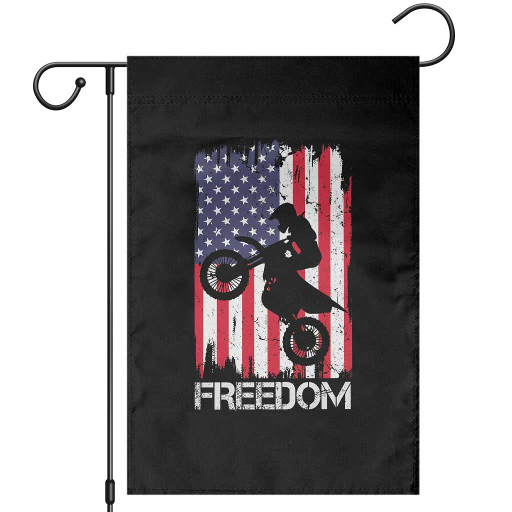 Freedom Motocross Dirt Bike Garden Flag Patriotic American Flag - Wonder Print Shop