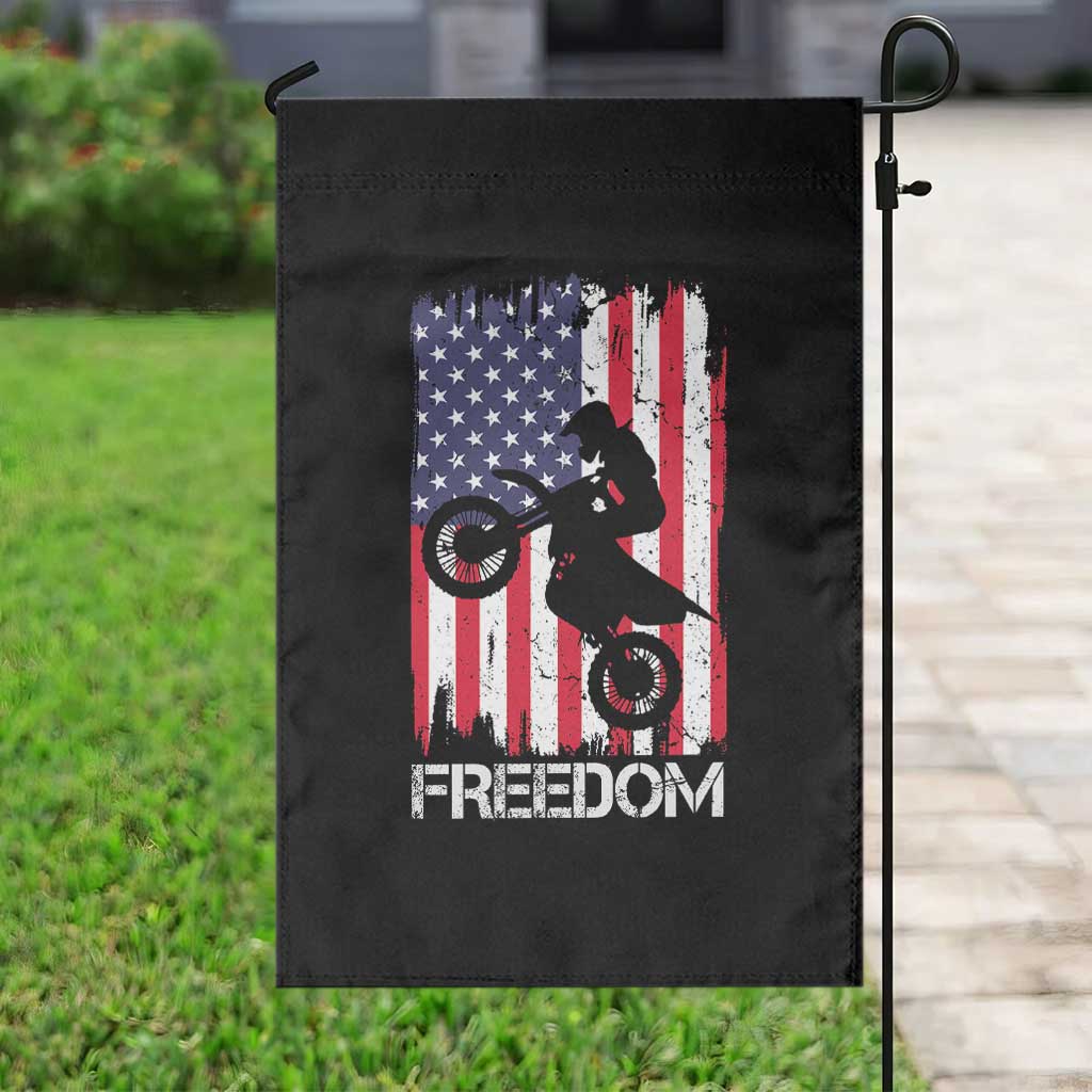 Freedom Motocross Dirt Bike Garden Flag Patriotic American Flag - Wonder Print Shop