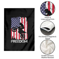 Freedom Motocross Dirt Bike Garden Flag Patriotic American Flag - Wonder Print Shop