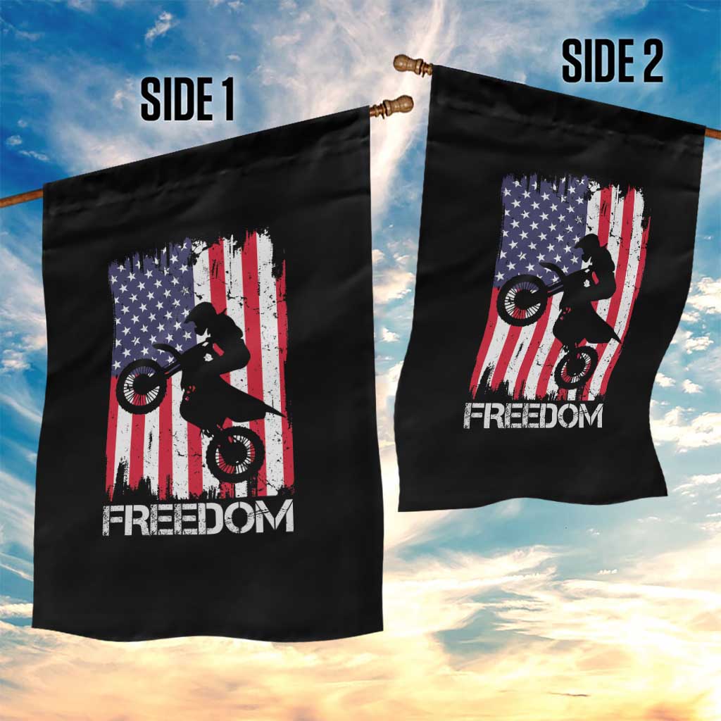 Freedom Motocross Dirt Bike Garden Flag Patriotic American Flag - Wonder Print Shop