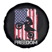 Freedom Motocross Dirt Bike Spare Tire Cover Patriotic American Flag - Wonder Print Shop