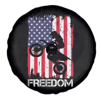 Freedom Motocross Dirt Bike Spare Tire Cover Patriotic American Flag - Wonder Print Shop