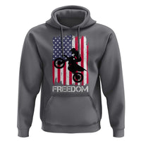 Freedom Motocross Dirt Bike Hoodie Patriotic American Flag - Wonder Print Shop