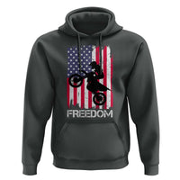 Freedom Motocross Dirt Bike Hoodie Patriotic American Flag - Wonder Print Shop