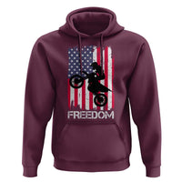 Freedom Motocross Dirt Bike Hoodie Patriotic American Flag - Wonder Print Shop