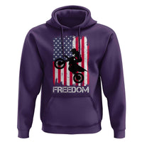 Freedom Motocross Dirt Bike Hoodie Patriotic American Flag - Wonder Print Shop