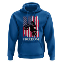 Freedom Motocross Dirt Bike Hoodie Patriotic American Flag - Wonder Print Shop