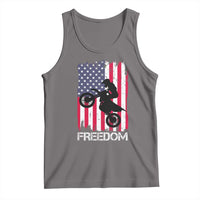 Freedom Motocross Dirt Bike Tank Top Patriotic American Flag - Wonder Print Shop