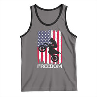 Freedom Motocross Dirt Bike Tank Top Patriotic American Flag - Wonder Print Shop
