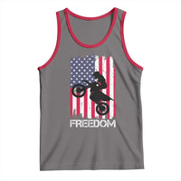 Freedom Motocross Dirt Bike Tank Top Patriotic American Flag - Wonder Print Shop