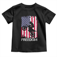 Freedom Motocross Dirt Bike Toddler T Shirt Patriotic American Flag - Wonder Print Shop