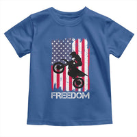 Freedom Motocross Dirt Bike Toddler T Shirt Patriotic American Flag - Wonder Print Shop