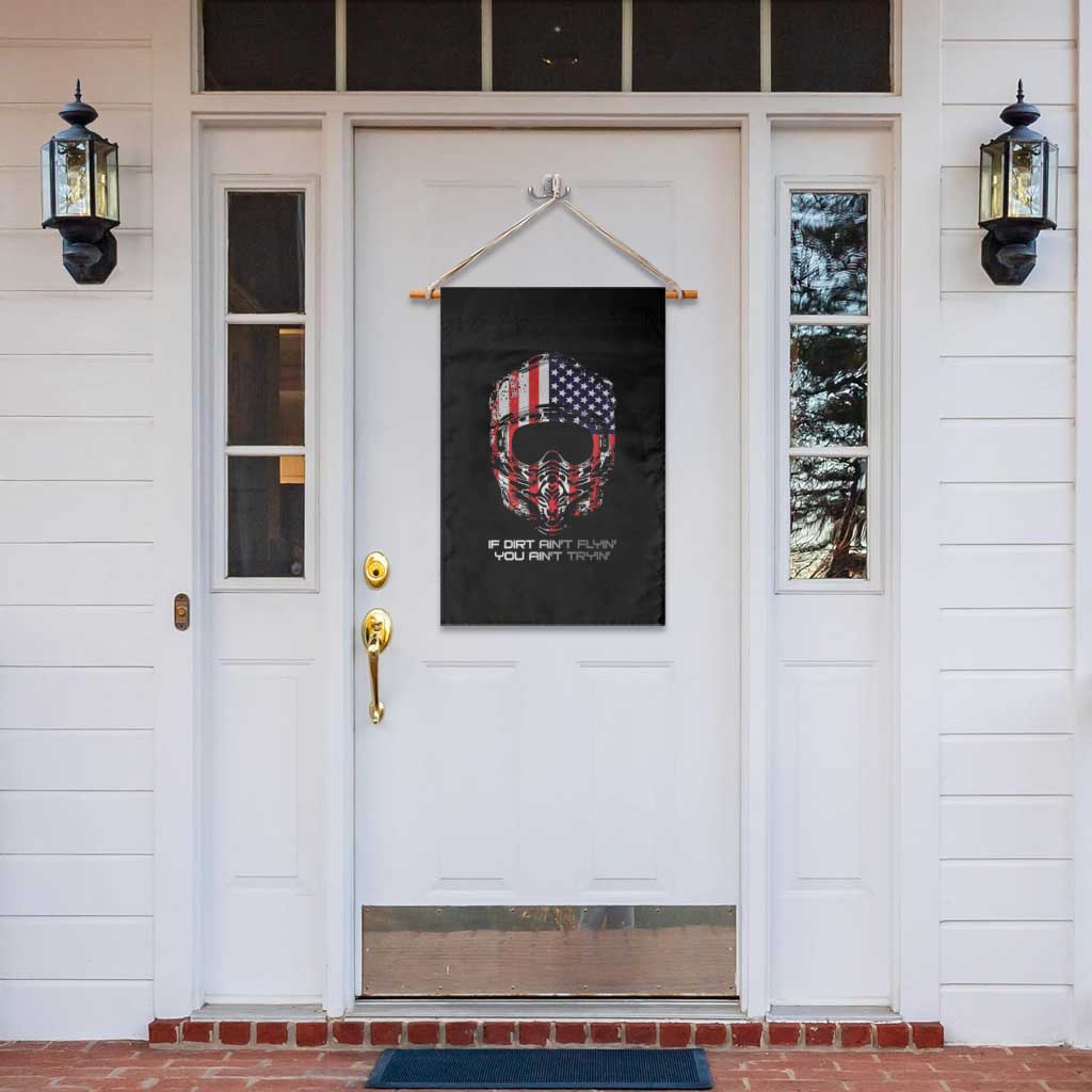 Dirt Bike American Flag Patriotic Garden Flag If Dirt Ain't Flyin You Ain't Tryin - Wonder Print Shop