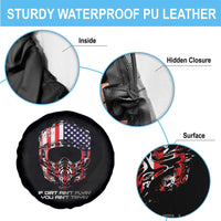 Dirt Bike American Flag Patriotic Spare Tire Cover If Dirt Ain't Flyin You Ain't Tryin - Wonder Print Shop
