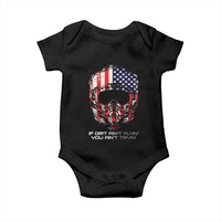 Dirt Bike American Flag Patriotic Baby Onesie If Dirt Ain't Flyin You Ain't Tryin - Wonder Print Shop