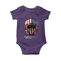 Dirt Bike American Flag Patriotic Baby Onesie If Dirt Ain't Flyin You Ain't Tryin - Wonder Print Shop