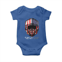 Dirt Bike American Flag Patriotic Baby Onesie If Dirt Ain't Flyin You Ain't Tryin - Wonder Print Shop
