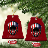 Dirt Bike American Flag Patriotic Ceramic Ornament If Dirt Ain't Flyin You Ain't Tryin - Wonder Print Shop