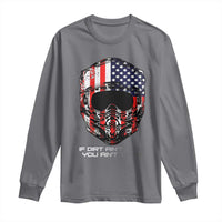 Dirt Bike American Flag Patriotic Long Sleeve Shirt If Dirt Ain't Flyin You Ain't Tryin - Wonder Print Shop