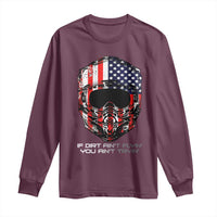 Dirt Bike American Flag Patriotic Long Sleeve Shirt If Dirt Ain't Flyin You Ain't Tryin - Wonder Print Shop