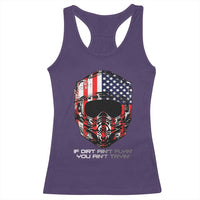 Dirt Bike American Flag Patriotic Racerback Tank Top If Dirt Ain't Flyin You Ain't Tryin - Wonder Print Shop
