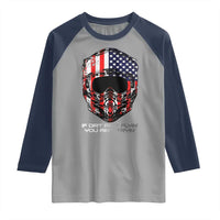 Dirt Bike American Flag Patriotic Raglan Shirt If Dirt Ain't Flyin You Ain't Tryin - Wonder Print Shop
