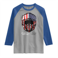 Dirt Bike American Flag Patriotic Raglan Shirt If Dirt Ain't Flyin You Ain't Tryin - Wonder Print Shop