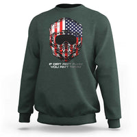Dirt Bike American Flag Patriotic Sweatshirt If Dirt Ain't Flyin You Ain't Tryin - Wonder Print Shop
